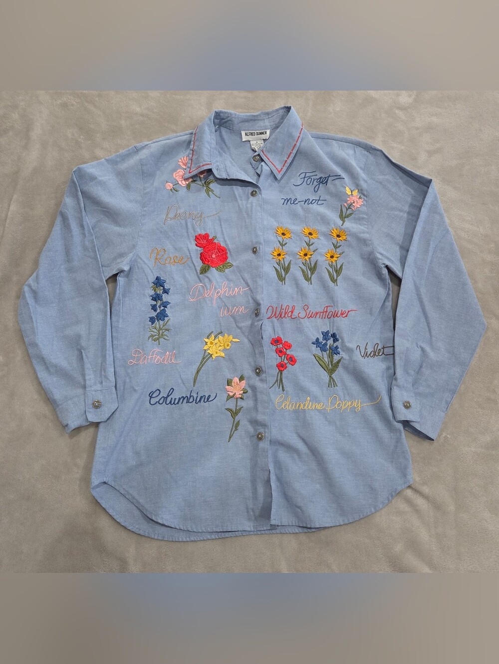 Alfred Dunner Floral Embroidered Longsleeve